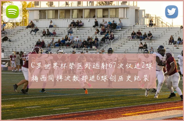 C罗世界杯禁区外远射67次仅进2球梅西同样次数却进6球创历史纪录